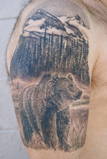 Bear and Mountain